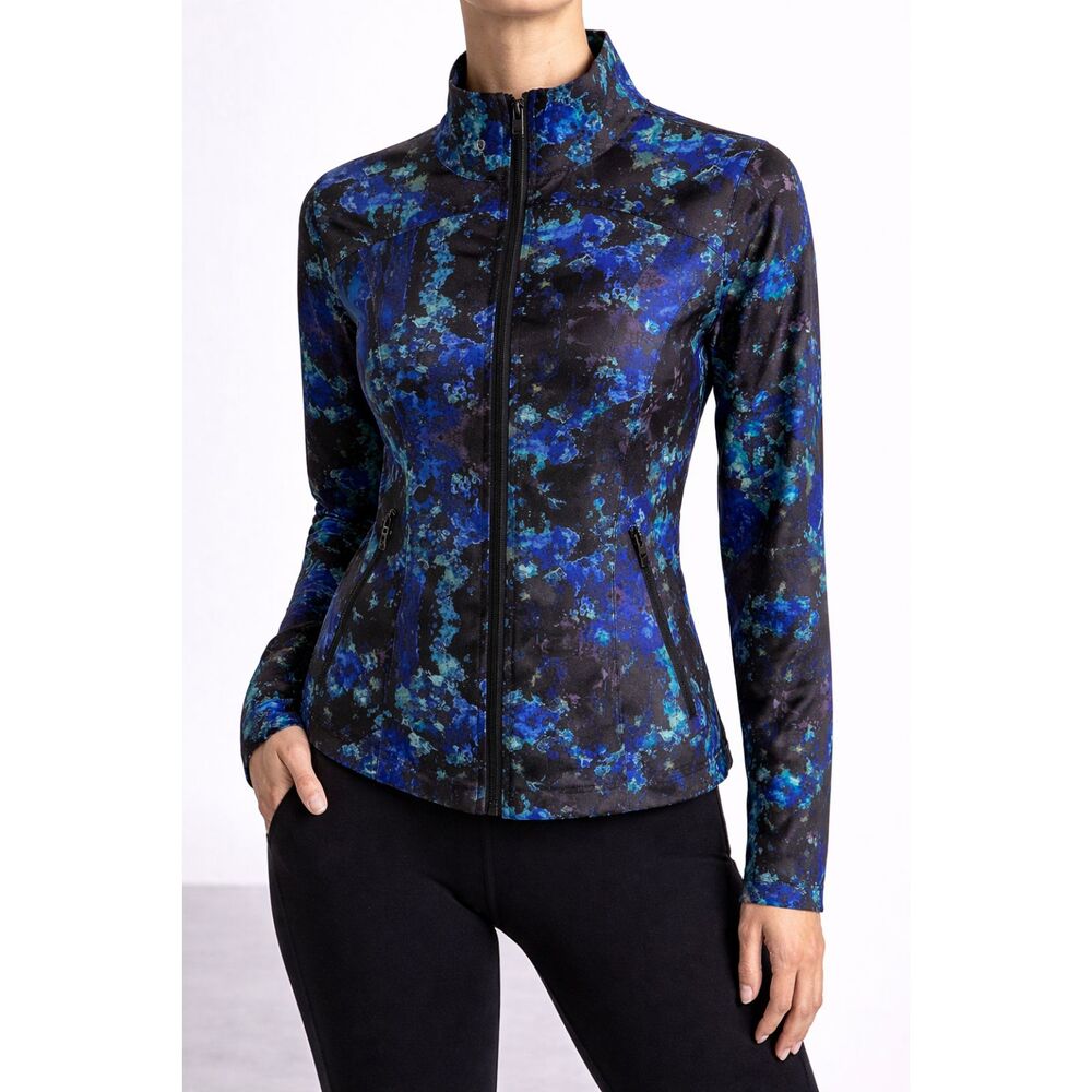 Fabletics Full Zip High Neck Floral Lightweight Jacket XS